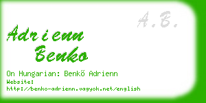 adrienn benko business card