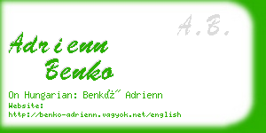 adrienn benko business card